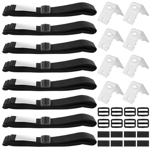 Lot de 8 bandes de maintien - Enrouleur de piscine - Bandes de maintien pour film solaire de piscine - Bande de fixation pour enrouleur de piscine - Bandes de maintien - Film solaire pour piscine