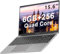 WOZIFAN Laptop 15,6-Zoll J4105 (4-Kern-Prozessor) Up to 2.8 GHz Win 11 Notebook 256 GB SSD Erweiterung 1TB Computer WiFi 1080 FHD Bt4.2 USB Mini Wireless Maus und deutsche Tastatur Schutz - Grau