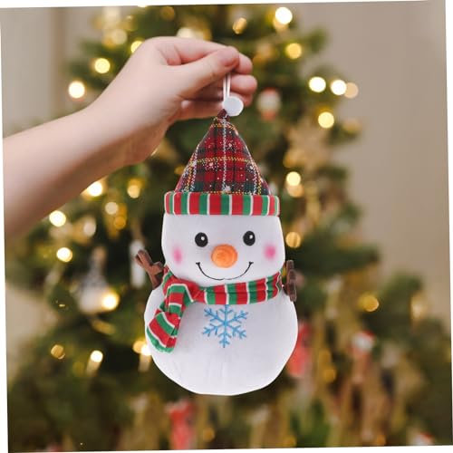 IMIKEYA 1Stk Weihnachtspuppe Weihnachtsschneemannverzierung geschenk schneemann Puppe Weihnachtsdekorationen Ornament Plüschtier Schneemann-Schmuck Weihnachts-Schneemann-Puppe Haushalt