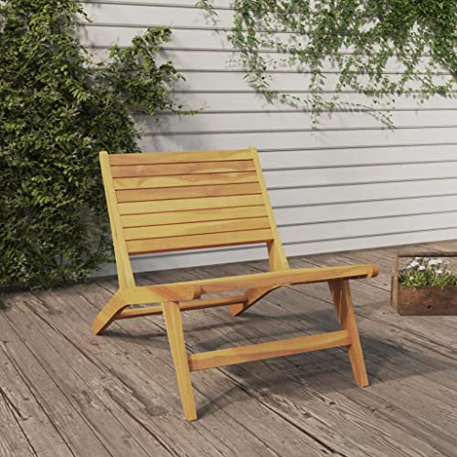 ULUYYUC Gartenstuhl, Saunaliege Campingstuhl Loungesessel Balkon Sessel Geeignet für Strand Speisesaal Innenhof Außenbereich Massivholz Teak