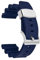 22mm adapté for Seiko Prospex SKX007 thon Sumo tortue anneau en métal Bracelet de montre en caoutchouc Sport de plongée Bracelet de montre de remplacement en Silicone (Color : Blue-silver buckle, Si