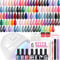 Phoenixy Kit Vernis Semi Permanent Complet 36 Couleurs Kit Ongle Gel U V Complet avec 48 W Lampe U V/LED Base et Top Coat Brillant Mat et Glitter Outils Nail Art Kit Ongles Debutant