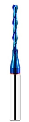FOCSTOL Fresa Compresión Espiral 3mm - Fresa Espiral de Corte Hacia Arriba, Fresa Carburo Helicoidal con Recubrimiento Nano Blue para Ranurar y Tallar Madera