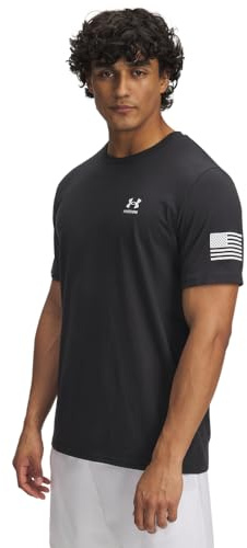 Under Armour Men's Freedom Flag Short Sleeve T Shirt, (001) Black / / White, 5X-Large