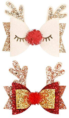 Cheveux de Noël Barrette, Pinces à cheveux de Noël, Accessoires pour cheveux de Noël mignons,pour Enfants et Adultes Fête de Noël Cadeaux