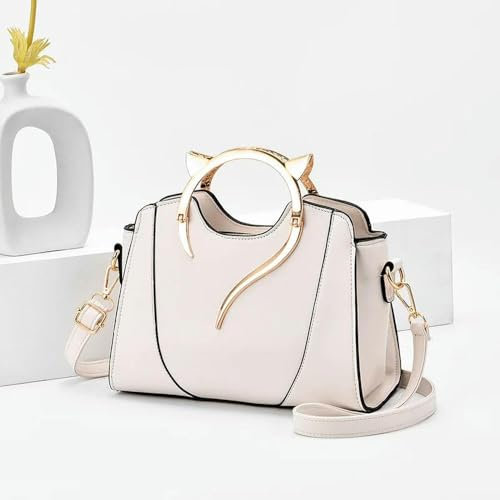 HSHTTKL Weiche PU-Leder-Umhängetasche, modische Handtasche für Damen, Umhängetasche mit abnehmbarem Riemen