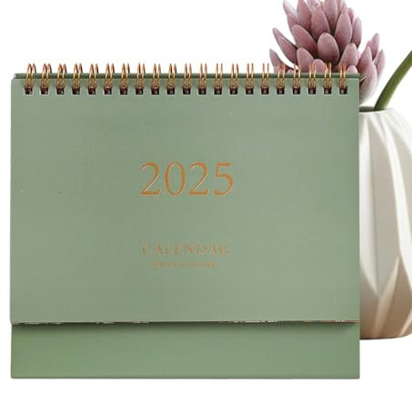 Dranng Monatlicher Tischkalender, Tischkalender 2024–2025 | 18-Monats-Tischkalender 2024–2025 - Ästhetischer Tischkalender, minimalistischer Tischkalender für Zuhause, Schule