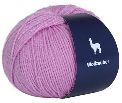 Alpaka Wolle - 50 g Hochwertige Wolle zum Stricken & Häckeln-Weich & Langlebig Ideal für Socken, Schals, Pullovers & mehr- Angenehm auf der Haut Perfect für Kreative Handarbeiten. (Hellviolett)