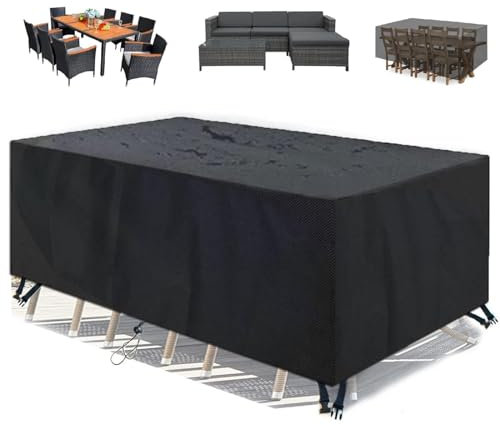 Gartenmöbel-Abdeckungen, wasserdicht, 40 x 40 x 40 cm, Rattan-Gartenmöbel-Schutz für Tisch-Set, reißfest, Oxford-Gewebe, rechteckig/quadratisch, Terrassenabdeckungen