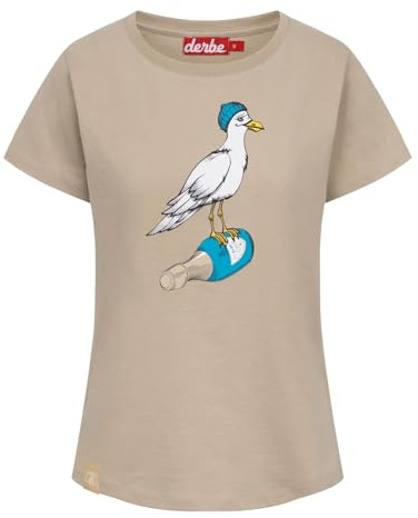 derbe T-Shirt Sturmmöwin Women, XL, Cobblestone/haw Ocean