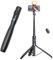 ANXRE Treppiede Smartphone con Luce, NT99 172cm Bastone Selfie Kit per Foto E Video per Cellulari, Supporto Cellulare Cavalletto Telefono con Control Remoto Compatibile con Phone/Gopro/Telecamera
