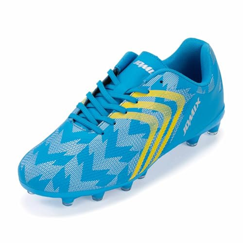 JOMIX Scarpe da Calcio Uomo FG – Leggere, Antiscivolo e Resistenti con Tomaia Sintetica MOS250439 (Blu, 41)