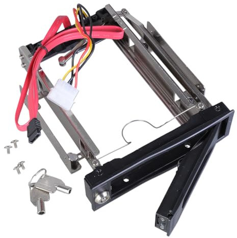 3.5  To 5.25 Hard Drive Hot Swap Bay Stainless Internal Mounting Bracket Adapter 3.5 Inch Frame With Lock &LED