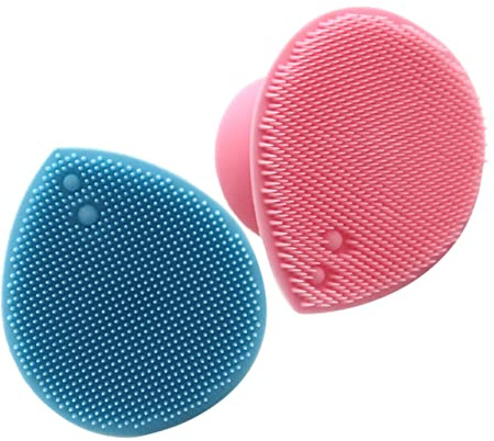 SHERCHPRY 2 Stück Silikon Gesichtsreinigungsbürste Manuelle Kopfhautmassage für Babys Sanfte Peeling Funktion Leicht zu Halten
