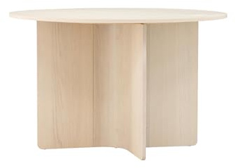 FURNLUX Esstisch, Beige, 120x120x76 cm, 43 kg, Rund, MDF-Holz, Montageanleitung verfügbar