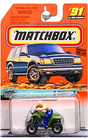 Matchbox 1999 Mountain Cruiser 4-Rad ATV QUAD mit Rider Green #91