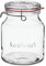 Luigi Bormioli Einmachglas 2 L LOCK-EAT, hochwertiges Bügelglas mit Gummidichtung, Einweckglas mit abnehmbarem Glasdeckel (Farbe: Transparent), Menge: 1 x Stück
