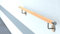 Buche Holz Handlauf V2A Fertighandlauf Gel„nder Treppe Griff 42,4x2 mit Abdeckrosette (1,1 m - einteilig)
