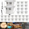 LED Deckenstrahler Einbauleuchte, 30er Spotlight Bodeneinbauleuchte wasserdicht IP67 1W Ø45mm-Beleuchtung für Terrasse, Terrasse, Weg, Wand, Garten, Dekoration, Innen-und Außenbereich(warmweiß)