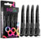 FRAMAR Schwarz Haarklammern Friseurbedarf - Haarspange Metall, Haarclips Damen, Haarklammer Metall, Haarspange, Haarschmuck Damen, Haarklammer Schwarz, Abteilklammern Friseur, Klammern Haare – 10