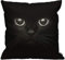 HGOD DESIGNS Kissenbezug Schwarz Katze Cat Zeige Zwei Augen Kissenhülle Haus Dekorativ Für Männer/Frauen/Jungen/Mädchen Wohnzimmer Schlafzimmer Sofa Stuhl Kissenbezüge 45X45cm