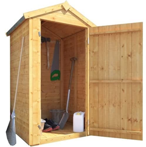 BillyOh 3 x 3 Garden Shed Log Store Master Tall Tool Storage Box with Floor, Apex Roof & Felt (3x3)