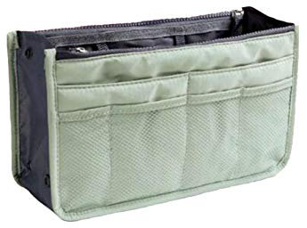 NOVAGO Organiseur Pochette Sac de Rangement intérieur pour Sac à Main ou Sac de Voyage (Divers Coloris Disponibles (Vert Clair)