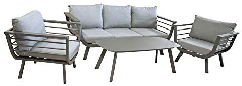Sitzgarnitur Sitzgruppe Holz Garten Lounge Set Gartenmöbel Massiv Tisch Sofa