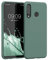 kwmobile Funda para Huawei P30 Lite Carcasa - Ultrafina de TPU y Silicona con Bordes elevados anticaídas - Azul Verdoso