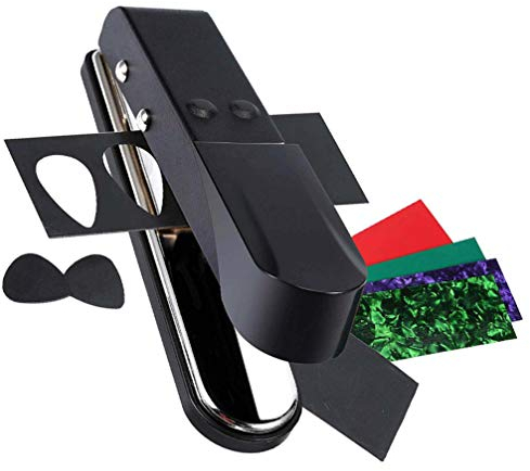 Milisten Gitarrenplektren-Stanzset, handgefertigt, für Gitarren-Plektren, Stanzer, tragbare Plektren, Tasche, Plektrum, Blatt, für Damen, Herren, Anfänger, zufällige Farbe