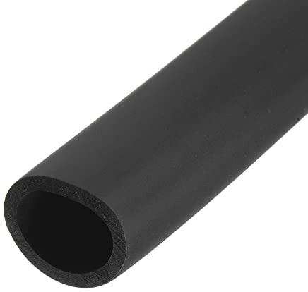 sourcing map 1m Rohrisolierung Schaumstoff, Durchmesser 40mm Isolierstärke 8mm Heizungsrohr Verkleidung für Fitnessgeräte, Rohre, Handhaben (Schwarz)