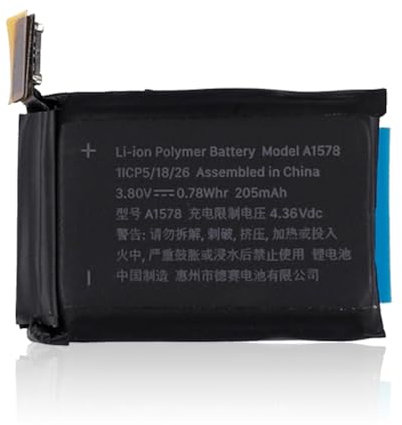 SwarKing Batería de repuesto A1578 compatible con Smart Watch 1st 38mm A1553 A1554 MJ2T2LL/A MJ2U2LL/A MJ2V2LL/A MJ2W2LL/A con kit de herramientas