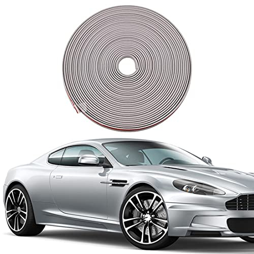 XYEJL Auto Rad schutzring,Auto-Dekor-Styling-Streifen, Felgen-Reifen-Schutzabdeckungen, Flexible Auto-Zierstreifen, (8 Meter, 10 Farben),Gray