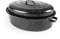 IBILI - Cocotte ovale noire, 42 x 32 x 15 cm, Acier émaillé, Noir