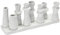Bloomingville Steingut, mit 8 Fächern Vase, Weiß, 11 L x 3 W x 5 H