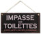 CARISPIBET Impasse des toilettes plaque décoratif enseigne rigolo pour la Salle de Bain décoration drôle 15 x 30cm
