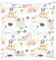TupTam Kissenbezug Gemustert Bunte Kissenhüllen Dekokissen für Baby und Kinderzimmer, Farbe: Märchenhafte Tiere, Größe: 40 x 40 cm