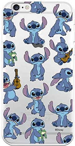 LA CASA DE LAS CARCASAS Schutzhülle für iPhone 6/6S - Offizielle Disney Lizenz - Silikon - Metallic - Stitch - Leicht - Hülle