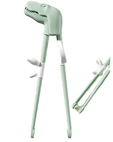 vepoty Palillos Chinos de Entrenamiento de Dinosaurios 1 Pieza Palillos Chinos de Entrenamiento Reutilizables para niños Palillos Chinos para Principiantes con Asistente