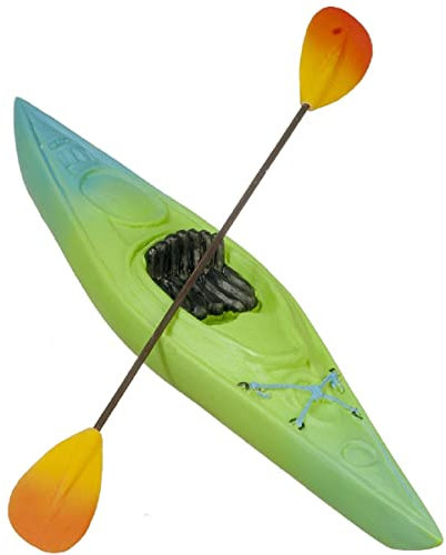 Melody Jane Puppenhaus Kajak mit Paddel Miniatur Outdoor Sport Zubehör Maßstab 1:12