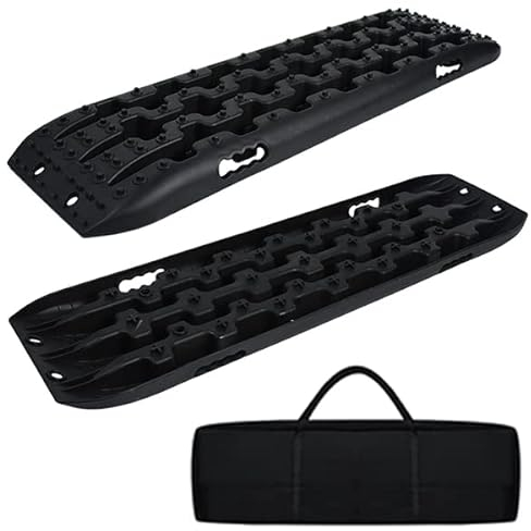 YUENFONG 2x Junta de Recuperación Offroad Tracks Sandplates Alfombrilla de tracción Offroad Plástico Ayuda a la tracción Tablero de recuperación de tracción para arena, barro, nieve, camión, placas