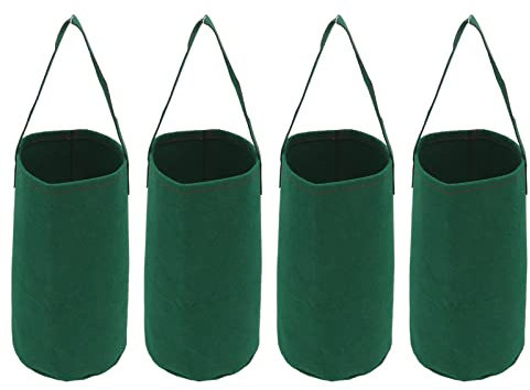 TOPINCN 4 Pack Upside Down Planter, Garden Hanging Tomato Strawberry Planting Grow Bags Upside Down Vegetable Planter Plant Growing Hanger Bag