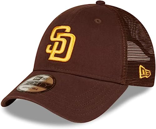 New Era MLB The League 9FORTY Team Color Primary Logo Mesh Trucker Adjustable Hat Cap One Size Fits All, San Diego Padres, Einheitsgr��e
