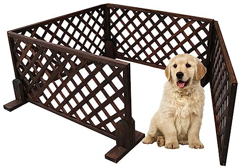 Puerta Plegable De Madera para Mascotas, Barrera Independiente para Perros, Valla De Seguridad para Cachorros De Mascotas para Puertas, Escaleras, Barrera para Mascotas Interior/Exterior (Color : mar