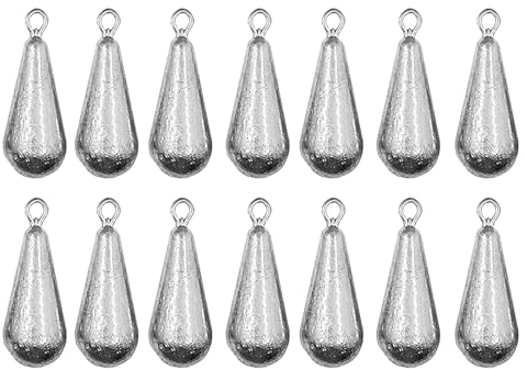 TaoTaoChong Fishing Weights Inline Iron Casting Swivel Raindrop Sinkers 30g /1oz