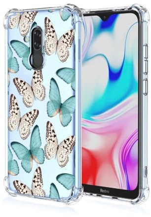 ATISIJIE Custodia per Huawei Mate 20 lite,Fiore Fiori Trasparente con Disegni in Morbido Silicone TPU Custodia per Huawei Mate 20 lite-A33