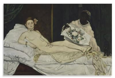BACION Edouard Manet Ölgemälde-Reproduktion, Olympia Poster, Dekoratives Gemälde, Wandbild Kunstdruck, Wand-Dekorationen