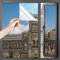 HOMTOL Film Miroir pour Fenêtre Anti Chaleur UV Film Occultant Fenetre Anti Regard sans Tain Brise Vue Fenetre Adhesif Protection de la Vie Privée pour Meubles Maison Bureau 30x200cm