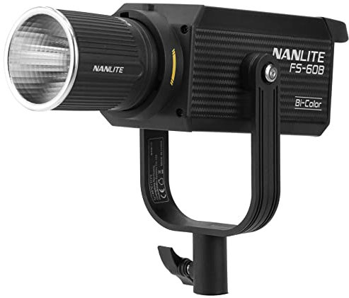 NANLITE Studio-Scheinwerfer FS-60B Bi-Color (3817) - Schwarz - 1er Pack - FMM, Bowens - Bi-Color COB-LED 70W - 2700-6500K CCT - bis 13.360 Lux @1m