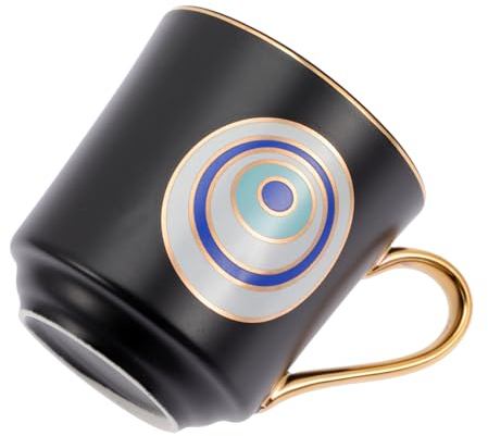 PRETYZOOM Ceramic Turkish Eye Mug Unique Hand Painted Coffee and Tea Cup for Office Use Decorative and Practical Suitable for Hot and Cold Drinks Present for Men and Women